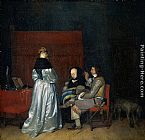 Gallant Conversation; known as The Paternal Admonition' by Gerard ter Borch